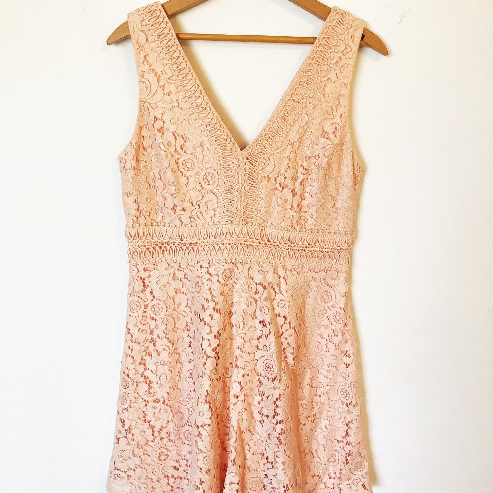 NWT Francesca's | Blush Patterned Cocktail Dress